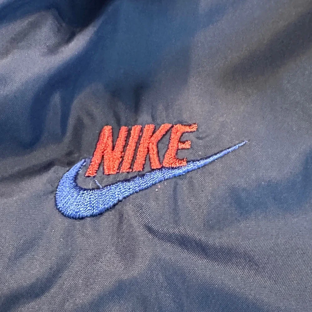 Vintage Nike Windbreaker‎ Jacket Kids XL 18/20 Navy Red Purple Colorblock Zip Up
